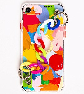 Capa Silicone Arco Íris Corrente Colorida Com Transparência iPhone XR -  Malis Co. I Seu estilo na palma da mão