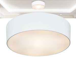 PLAFON DE SOBREPOR REDONDO SUSHI 25CM BRANCO