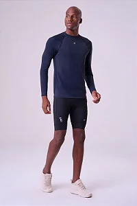 Bermuda Masculina de Compressão Grit Bossa 6 Bolsos 9" Preto - Authen