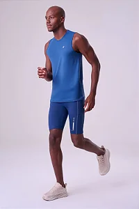 Bermuda Masculina de Compressão Signature Samba 2 Bolsos 9" Azul Marinho - Authen