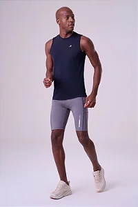 Bermuda Masculina de Compressão Signature Samba 2 Bolsos 9" Cinza - Authen