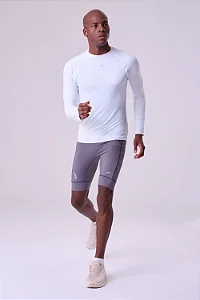 Bermuda Masculina de Compressão Grit Bossa 6 Bolsos 9" Cinza - Authen