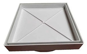 Ralo Para Banheiro 10x10  Invisível Anti Odor e Anti Insetos Cor Branca (Cola piso \ Porcelanato)