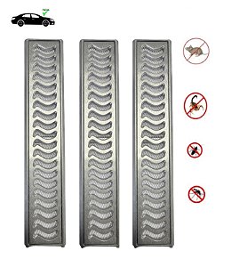 Ralo Linear 10x150cm Elite Em Alumínio Reforçado Com Aro De fixação e Tela Anti inseto (03 PEÇAS 10X50)