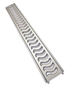 Ralo Linear 08x50cm Elite Em Alumínio Reforçado Com Aro De fixação