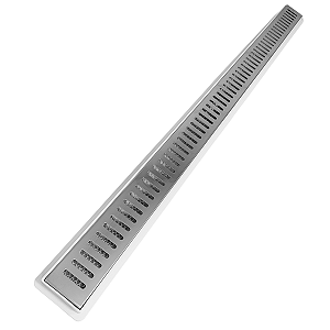 Ralo Anti Odor 5x50cm Inox Aberta com Coletora Branca + Tela