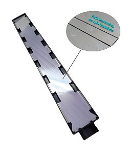 Ralo Linear Oculto 6x50cm Invisível Sifonado Coletora Preta e Base Em Aço Inox 304 (Cola piso ou Porcelanato)