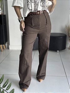 CALÇA CARGO MARROM