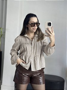 SHORTS CROCO COURO PU