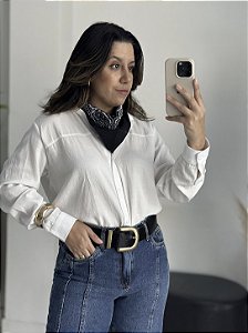 CALCA RETA COM COSTURA