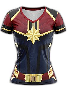 Camiseta Personalizada SUPER - HERÓIS Capitã Marvel - 006