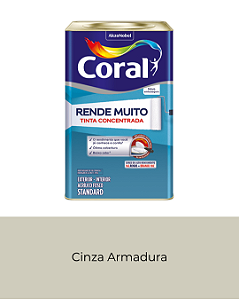 Tinta Acrílica Fosco Rende Muito Standard Coral Cinza Armadura