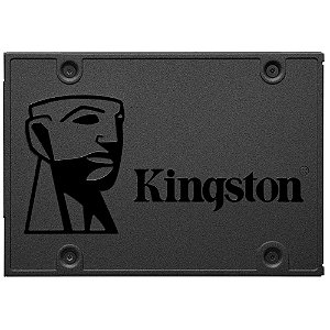 SSD 240 GB Kingston A400, SATA, Leitura: 500MB/s e Gravação: 350MB/s