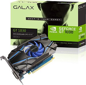 Placa de Vídeo VGA Galax NVIDIA GeForce GT 1030 2GB GDDR5 64Bits