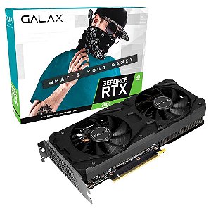 Placa de Vídeo RTX 3060 1-Click OC Galax GeForce, 12GB GDDR6, LHR, DLSS, Ray Tracing