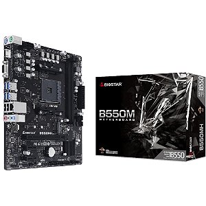 Placa-Mãe Biostar B550MH, AMD, Socket AM4, Matx, DDR4