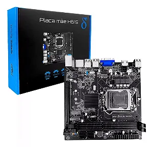 PLACA MÃE H61M LGA 1155, M.2 SUPORTE NVME, 2X DDR3 RAM, 6X USB 2.0