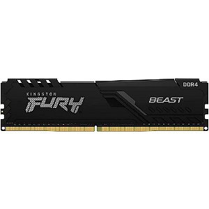 Memória Kingston Fury Beast, 8GB, 3200MHz, DDR4, CL16, Preto