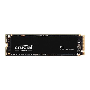 SSD Crucial P3, 2TB, 3D NAND, M.2 NVMe, Leitura: 3500Mb/s e Gravação: 3000Mb/s