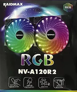 Kit 2x Fan Rgb 120mm Led Rgb Raidmax