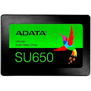 SSD 120 GB Adata SU650, SATA, Leitura: 520MB/s e Gravação: 450MB/s