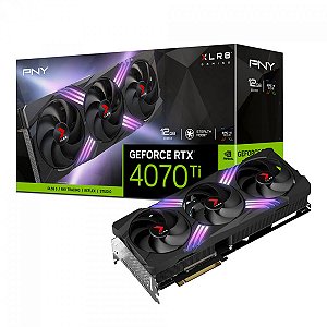 Placa De Video PNY GeForce RTX 4070 Ti XLR8 Gaming Verto Triple Fan, 12GB, GDDR6X, DLSS, Ray Tracing