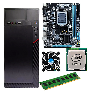 PC CPU INTEL I3 3220 PLACA H61 8GB SSD 120GB GABINETE E FONTE