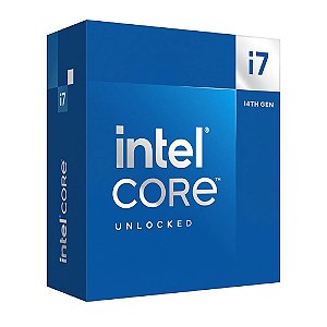 Processador Intel Core i7-14700K 14ª Geração 5.6 GHz Max Turbo Cache 33MB 20 Núcleos 28 Threads LGA1700