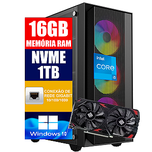 PC Gamer Core i5 4570 | Radeon RX 580 8GB | 16GB DDR3 | NVMe M.2 1TB | Fonte Real 600W 80 Plus | Info3