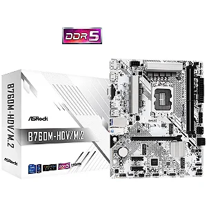 PLACA MÃE ASROCK B760M-HDV/M.2 DDR5, INTEL