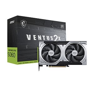 Placa de Video RTX 5060 NVIDIA MSI Ventus 2X OC 8GB GDDR7 128 bits - 912-V537-017