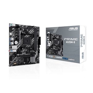 Placa Mãe A520M-R ASUS Prime Micro Atx Socket Am4 Amd A520 2X Ddr4 M.2 Pcie 30 Usb 3.0 1X Pci-Express 3.0 16X