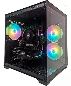 Pc Gamer Ryzen 5 5500 | 16GB 3200Mhz | RTX 5060 TI 8GB | A520M | SSD 480GB M.2 | 600W 80 Plus | 3 fans RGB