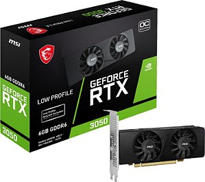 Placa de Video Nvidia RTX3050 6GB GDDR6 LP 96BITS MSI 912-V812-023