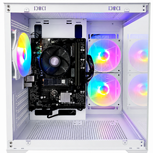 PC Gamer Info3 AMD Ryzen 5 5600GT DDR4 16GB SSD M.2 500Gb Fonte Real 550W Placa Mãe A520M Branco