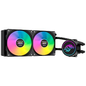 Water Cooler  240Mm K-Mex Wac6 2 Coolers Preto Intel/Amd Led Multicolor