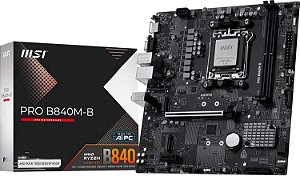 Placa Mãe MSI PRO B840M-B, AMD B840, DDR5, Preto - PRO B840M-B