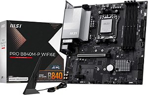 Placa Mãe Msi Pro B840M-P Wifi6E, Ddr5, Socket Amd Am5, M-Atx, Chipset Amd B840, Pro-B840M-P-Wifi6E