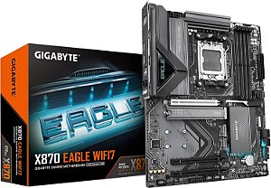 Placa-mãe X870 GIGABYTE EAGLE WIFI7 (OC), 1xPCIe 5.0, Wi-Fi 7, LAN 2,5 GbE, USB 4 DDR5