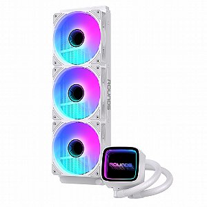 Water Cooler Round5 Eurus Branco Argb 360mm - R5-WC-EURUS-360W-2233