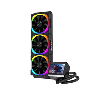 Water Cooler Round5 Notus Preto Argb Display Lcd 360mm - R5-WC-NOTUS-360B-2228