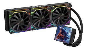 Water Cooler Round5 Zephyro Preto  Argb Display Lcd 360mm - R5-WC-ZEPHYRO-360W-2224