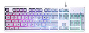 Teclado Gamer Hp K500f Usb Led Prata 19 Teclas Anti-ghosting