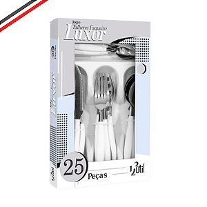 Jogo de talheres inox 24 peças Faqueiro + Porta talheres      Z