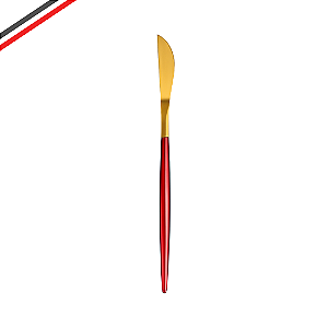 Faca Dourado com Vermelho