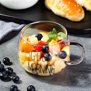 Kit 30 Canecas Good Morning em Vidro 400ml – Elegância e Lucro Garantido para Revenda no Atacado