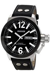 Relógio Masculino Magnum Couro Prova D´Agua MA31524B - Prata