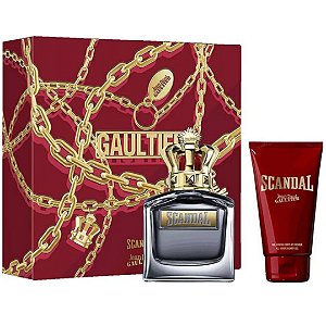 KIT PERFUME JEAN PAUL GAULTIER SCANDAL EDT 100ML + GEL DE BANHO 75ML MASCULINO