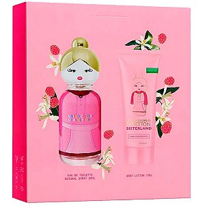 KIT PERFUME  BENETTON UNITED COLORS OF SISTERLAND PINK EDT 80ML + BODY LOTION 75ML MASCULINO