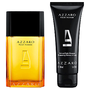 KIT AZZARO POUR HOMME EDT 100ML + SHAMPOO 75GR MASCULINO